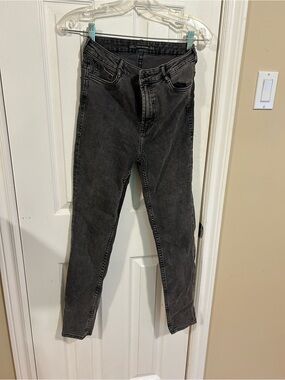 Zara Dark Gray High-Rise Slim Jeans